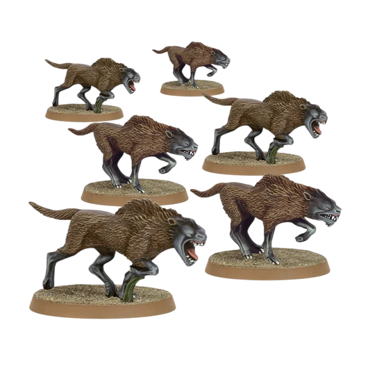 Wild Wargs (Unpainted) (Assembled)