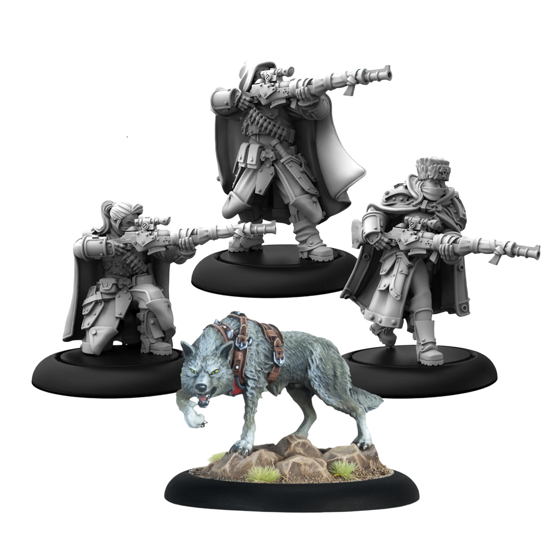 Winter Korps Snipers and Hunting Dog (Custom Painted) (Assembled)