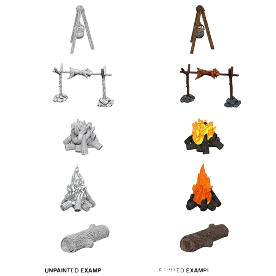 WizKids Deep Cuts: Camp Fire & Sitting Log (Unpainted)
