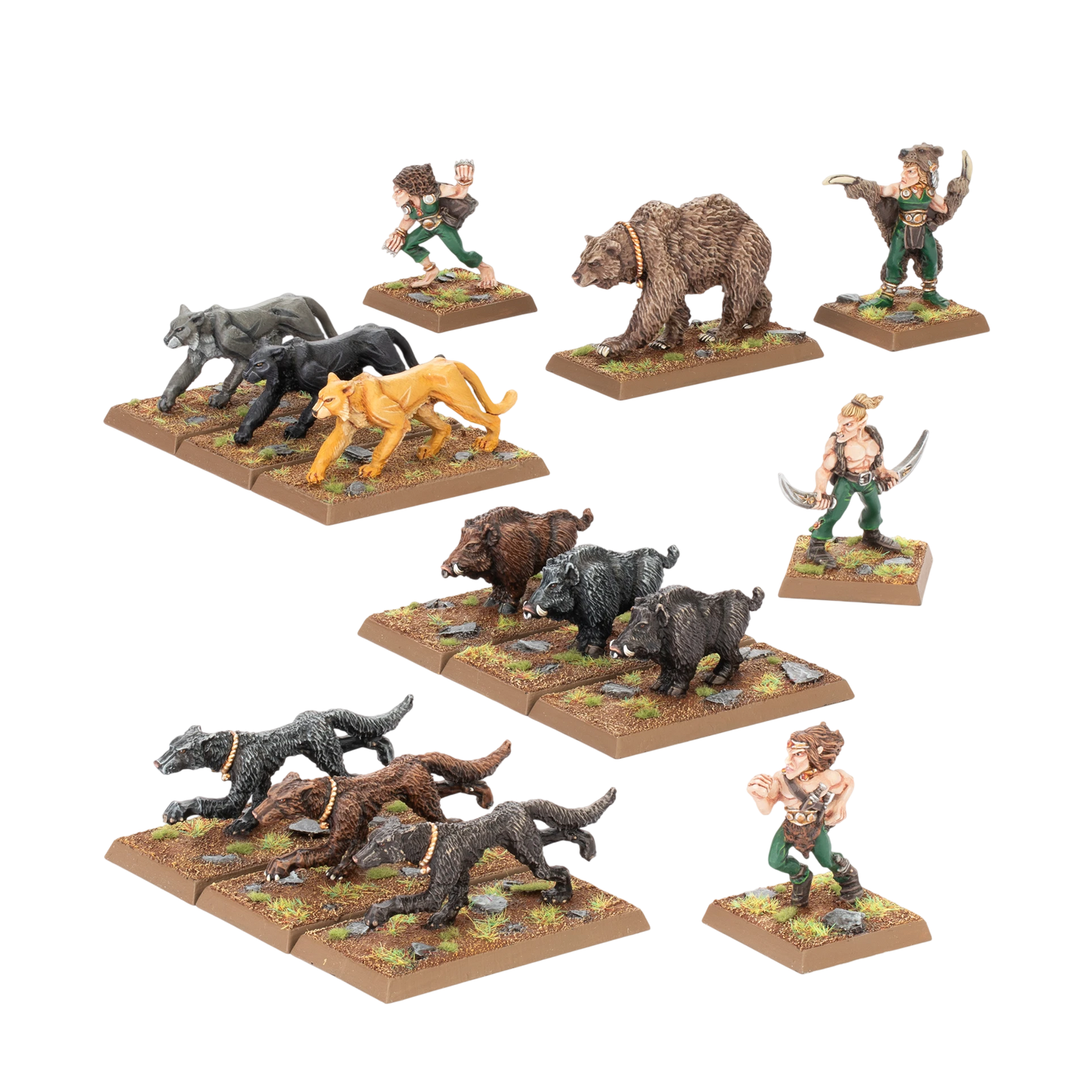 Wood Elf Beast Pack (Custom Painted) (Assembled) from Warhammer: The Old World