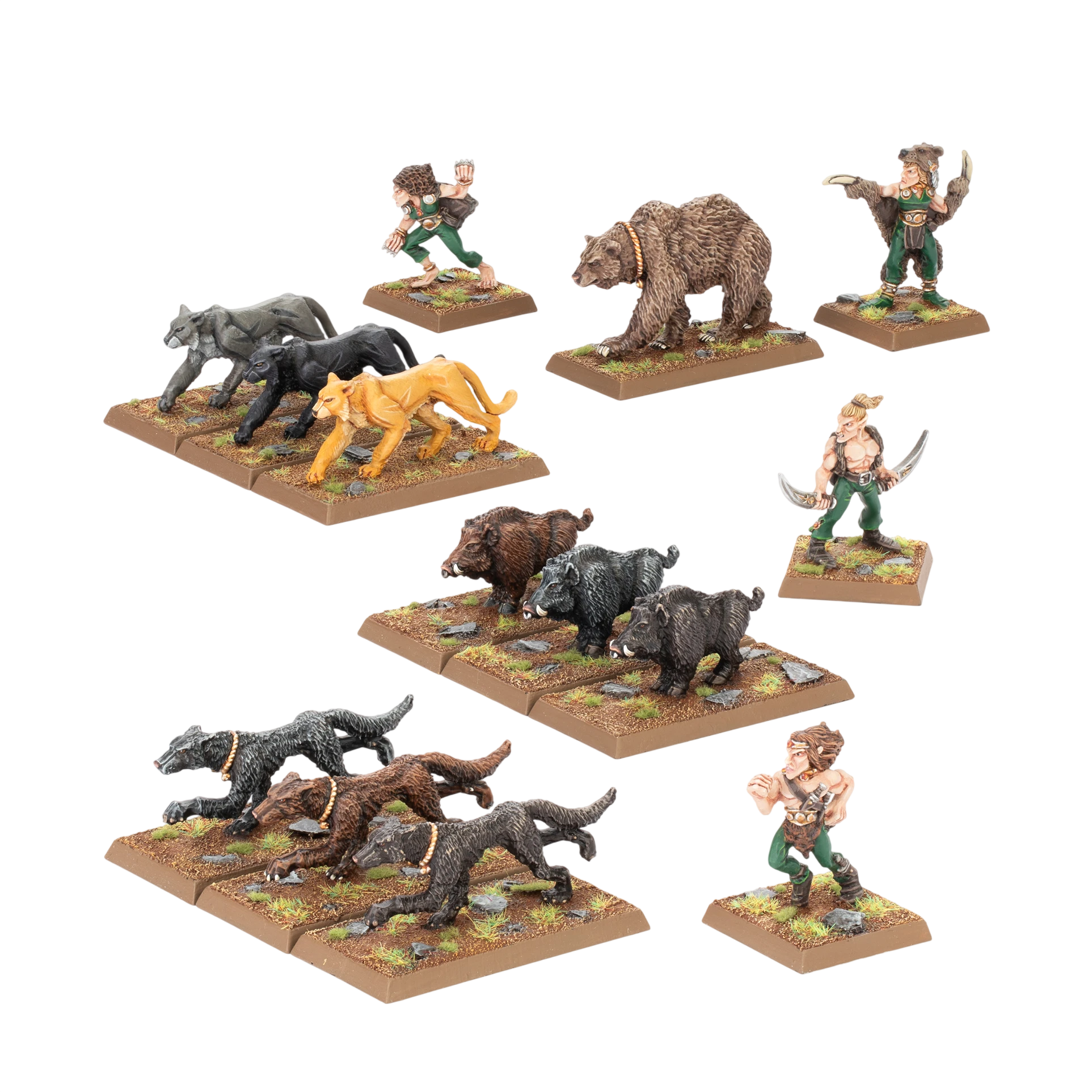 Wood Elf Beast Pack (Custom Painted) (Assembled) from Warhammer: The Old World