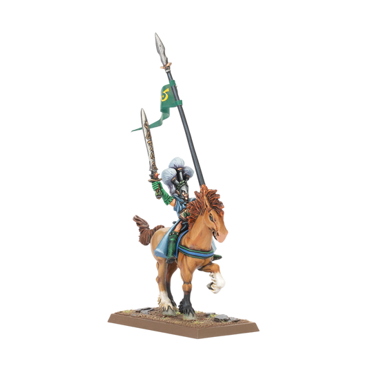 Wood Elf Noble on Elven Steed (Custom Painted) (Assembled) from Warhammer: The Old World