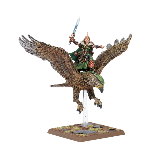 Wood Elf Noble on Great Eagle (Custom Painted) (Assembled) from Warhammer: The Old World