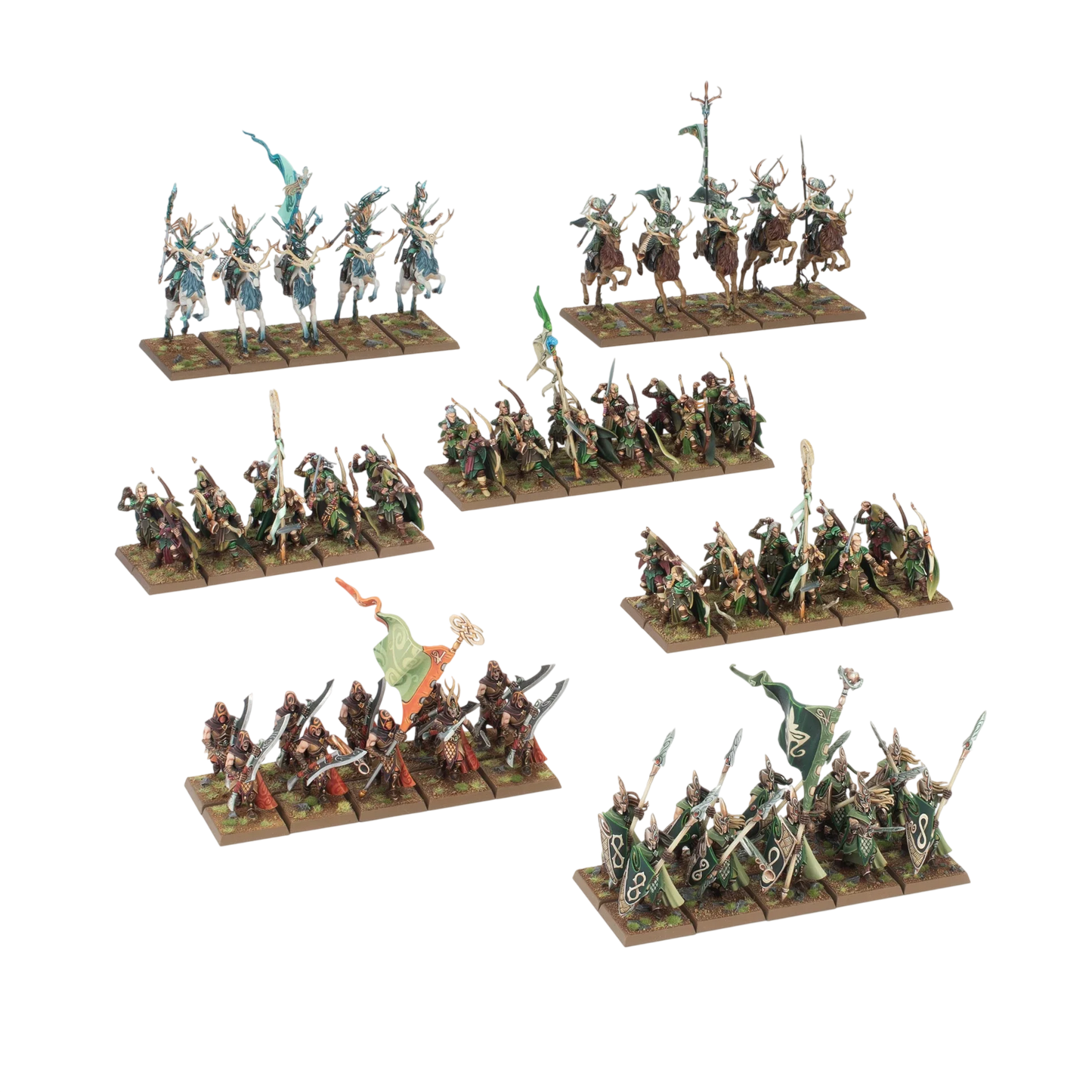 Wood Elf Realms Battalion (Unpainted) (Assembled) from Warhammer: The Old World