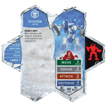Zetacron Prepainted Miniature's Army Card From Heroscape Expansion Set: Aquilla's Alliance (Heroes of the Quagmire) (Wave 8.5) on Wargame Trader