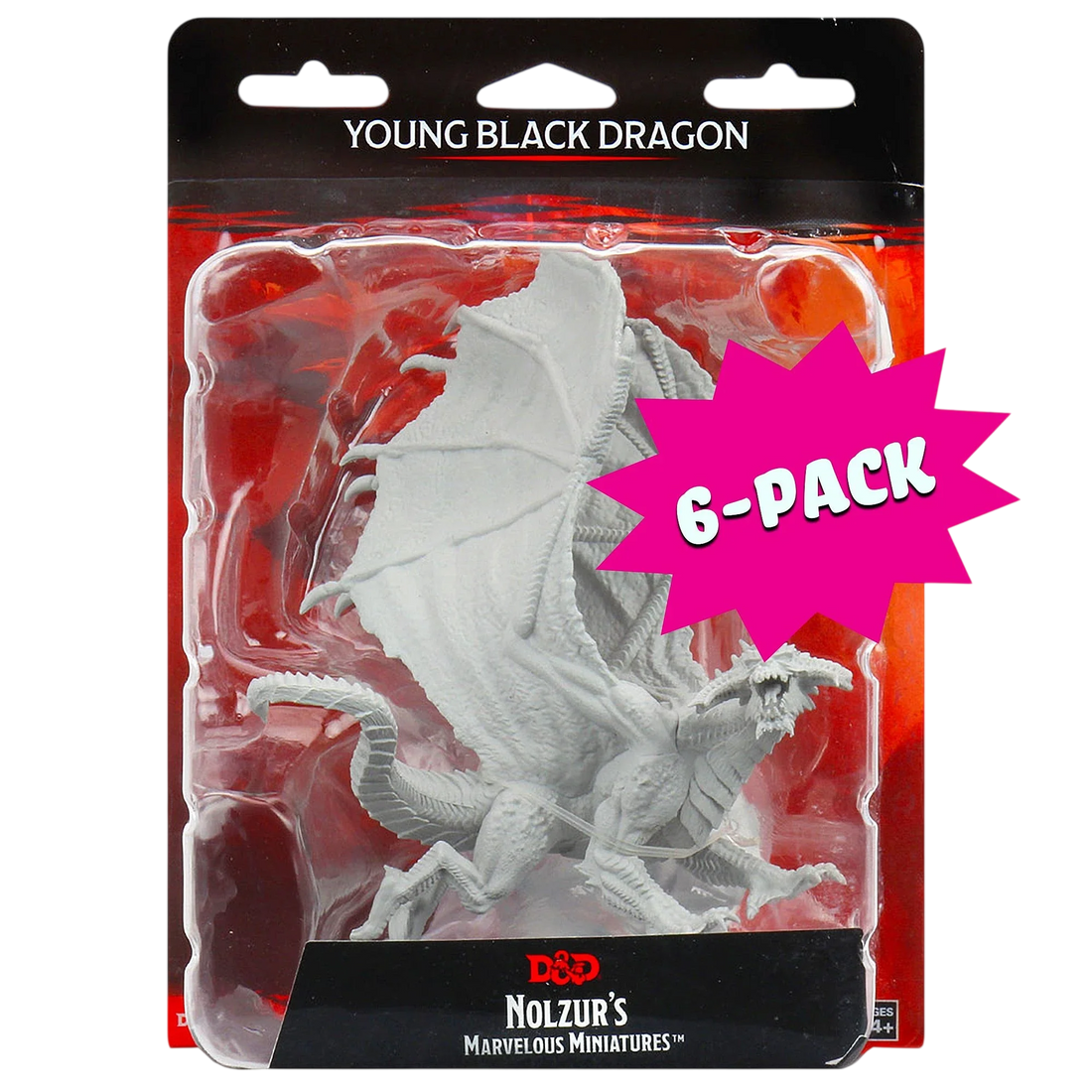 Young Black Dragon (Bundle of 6) (Custom Painted)
