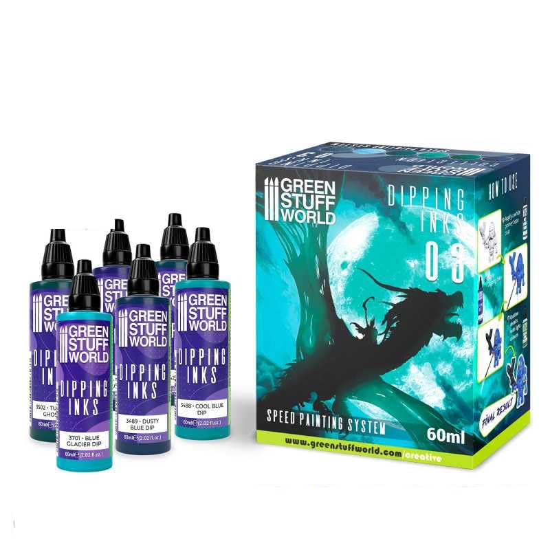 Green Stuff World Paint Set 11695 - Dipping Ink Contrast Paint Collection 03