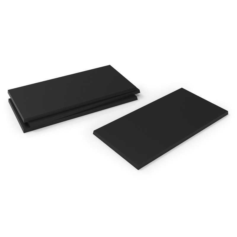Green Stuff World 100x50mm Rectangular Plastic Bases - Black 9834