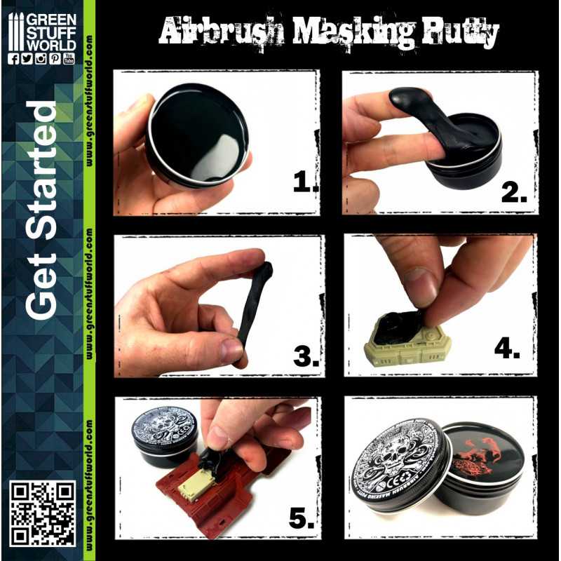 Green Stuff World for Models & Miniatures Airbrush Masking Putty 1908