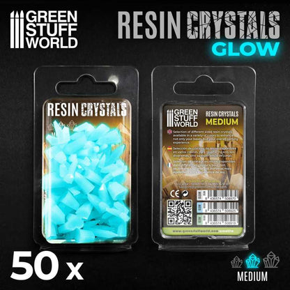 Green Stuff World for Models & Miniatures Aqua Turquoise Glow Resin Crystals – Medium 10393