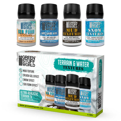 Green Stuff World Aquatic textures set 30ml for Modeling and Dioramas
