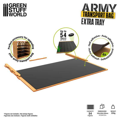 Green Stuff World for Models & Miniatures Army Transport Bag - Extra Tray 11938