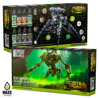 Green Stuff World for Models & Miniatures Paint Set Ancestral Machines 12252 - Cobbco