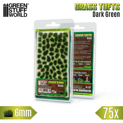 Green Stuff World Static Grass Tufts 6 mm - Dark Green - 10668 - Cobbco