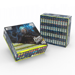 Green Stuff World Ultimate Basic Mega Starter Paint Set - Vol. 1.0 - 48 Essential Acrylic Paints for Modeling, Wargaming, and other Hobbies - 12259 - Cobbco