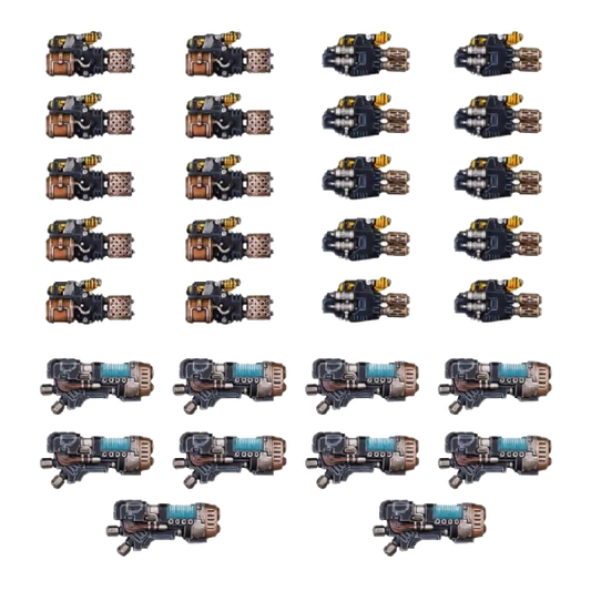 Heavy Weapons Upgrade Set – Heavy Flamers, Multi-meltas, and Plasma Cannons New In Box Heavy Weapons Upgrade Set – Heavy Flamers, Multi-meltas, and Plasma Cannons. Material: Plastic. Factions On Wargame Trader