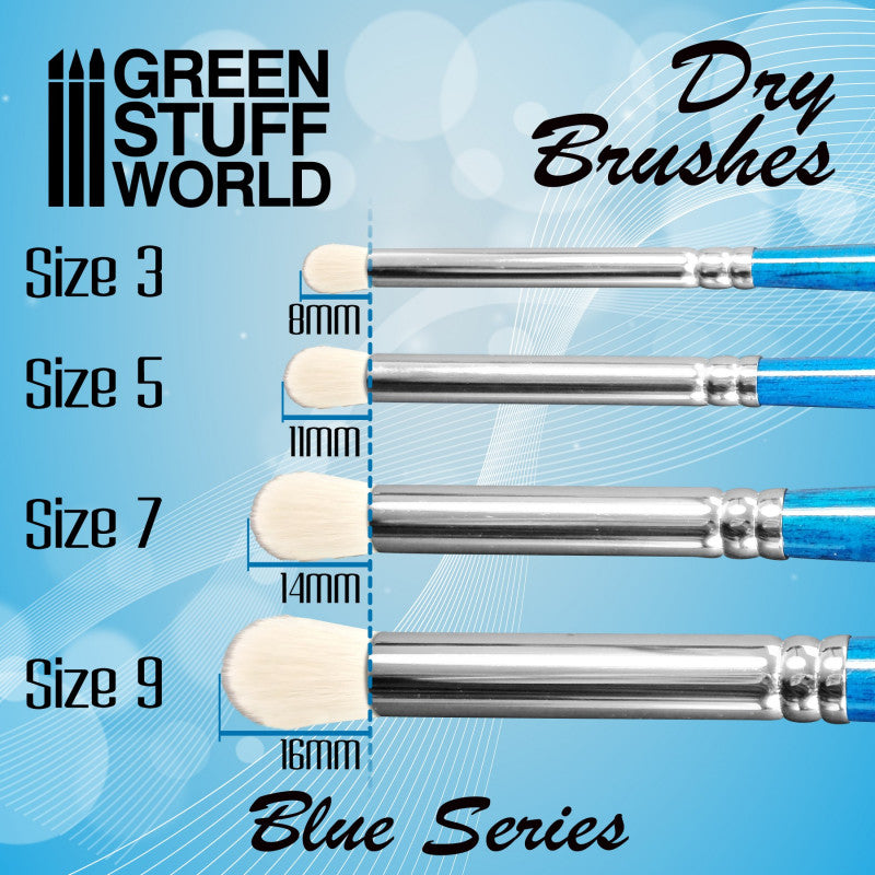 Green Stuff World Blue Series Dry Brush – Size 3 for Models & Miniatures 2953