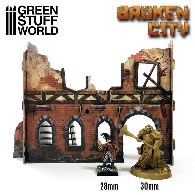 Green Stuff World for Models & Miniatures Broken City - Terrain Set 2428