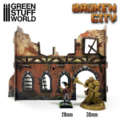 Green Stuff World for Models & Miniatures Broken City - Terrain Set 2428
