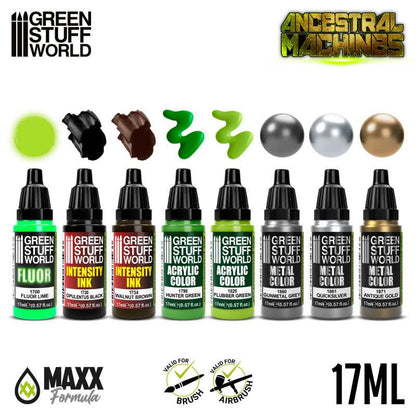 Green Stuff World for Models & Miniatures Paint Set Ancestral Machines 12252 - Cobbco