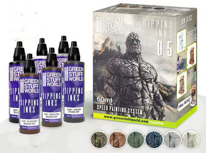 Green Stuff World Paint Set 11697 - Dipping Ink Contrast Paint Collection 05