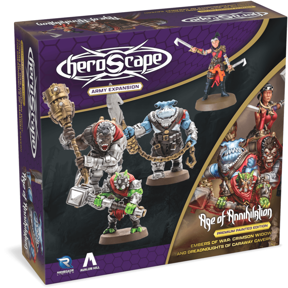 Crimson Widow & Dreadnoughts of Caraway Cavern Army Expansion (Embers of War) (Prepainted) (New in Box) from Heroscape