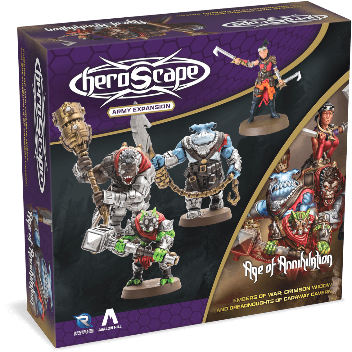 Crimson Widow & Dreadnoughts of Caraway Cavern Army Expansion (Embers of War) (Unpainted) (New in Box)