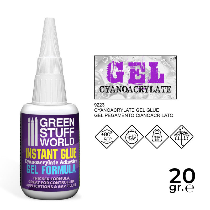Green Stuff World Cyanoacrylate Super Glue Adhesive 20gr. - Gel Formula