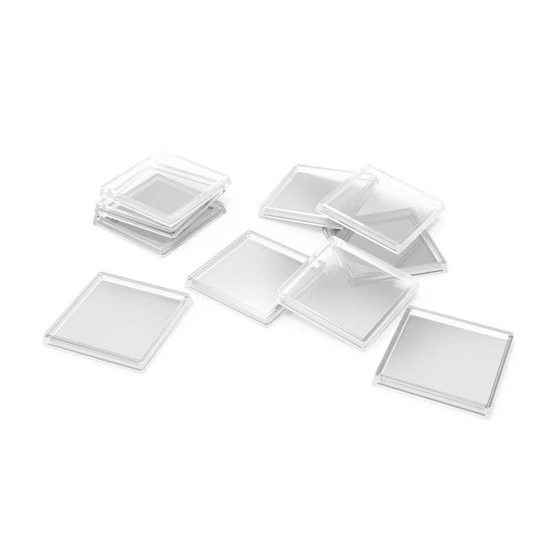 Green Stuff World 40mm Square Plastic Base Hollow - Clear 11462