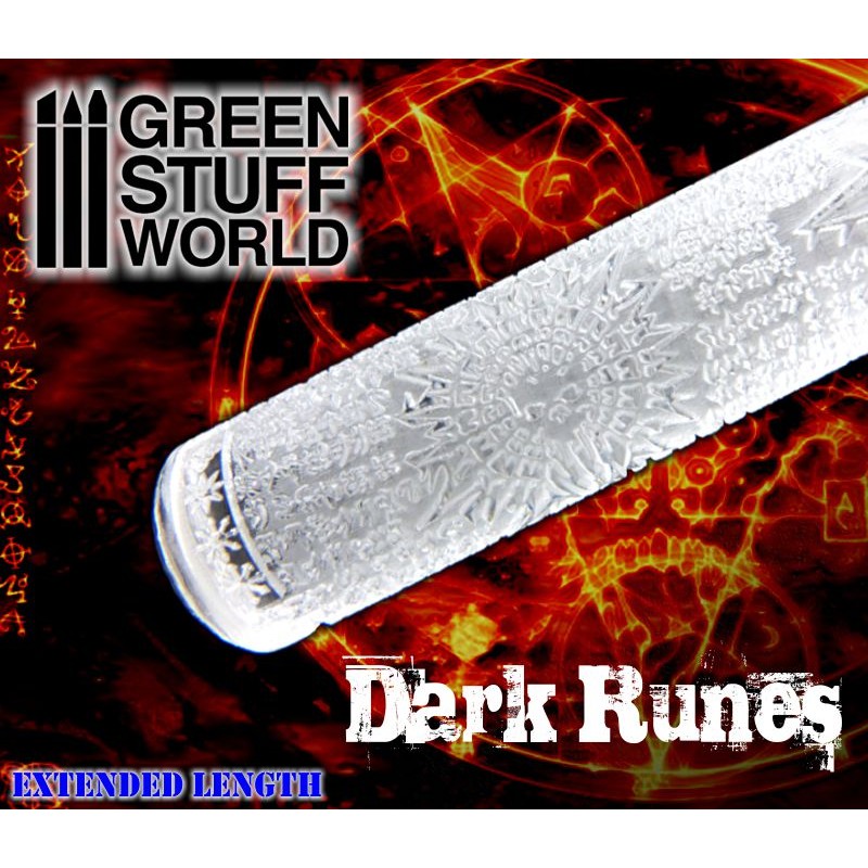 Green Stuff World Rolling Pin - Dark Runes 1279