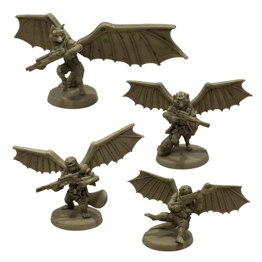 Wing Commander Tuck Harrigan & Vorid Glidestrikers Army Expansion (Unpainted) (New in Box)