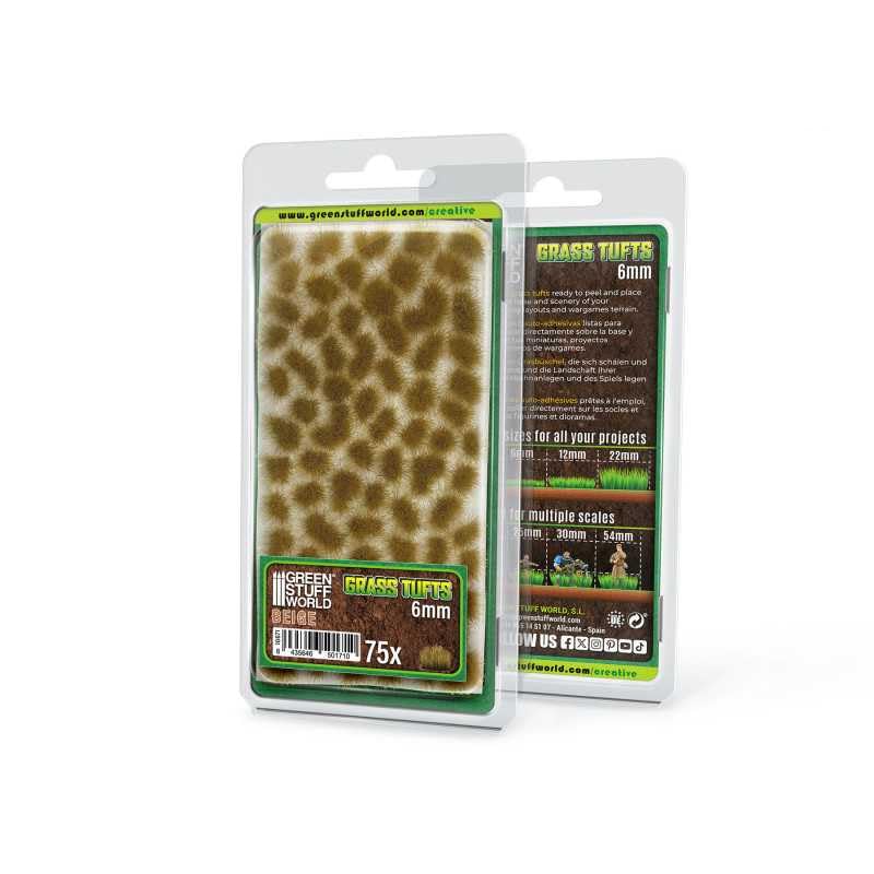 Green Stuff World Static Grass Tufts 6 mm - Beige - 10671 - Cobbco