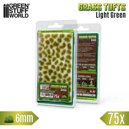 Green Stuff World Static Grass Tufts 6 mm - Light Green - 10674 - Cobbco