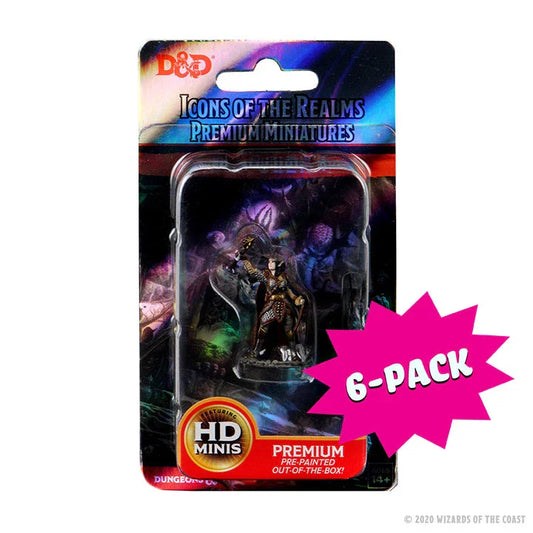 D&D Icons of the Realms: Premium Figures: Female Elf Cleric (Bundle of 6) (Custom Painted)