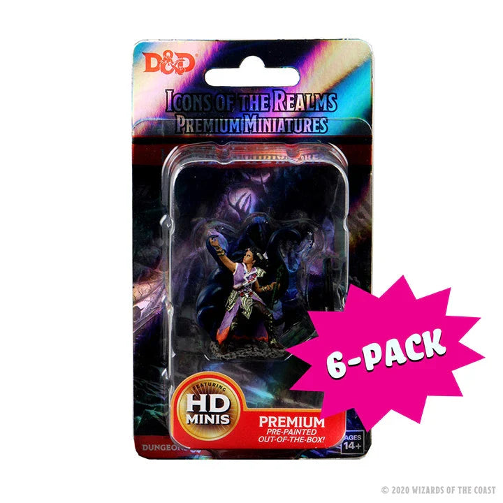 D&D Icons of the Realms: Premium Figures: Female Human Warlock (Bundle of 6) (New in Box)