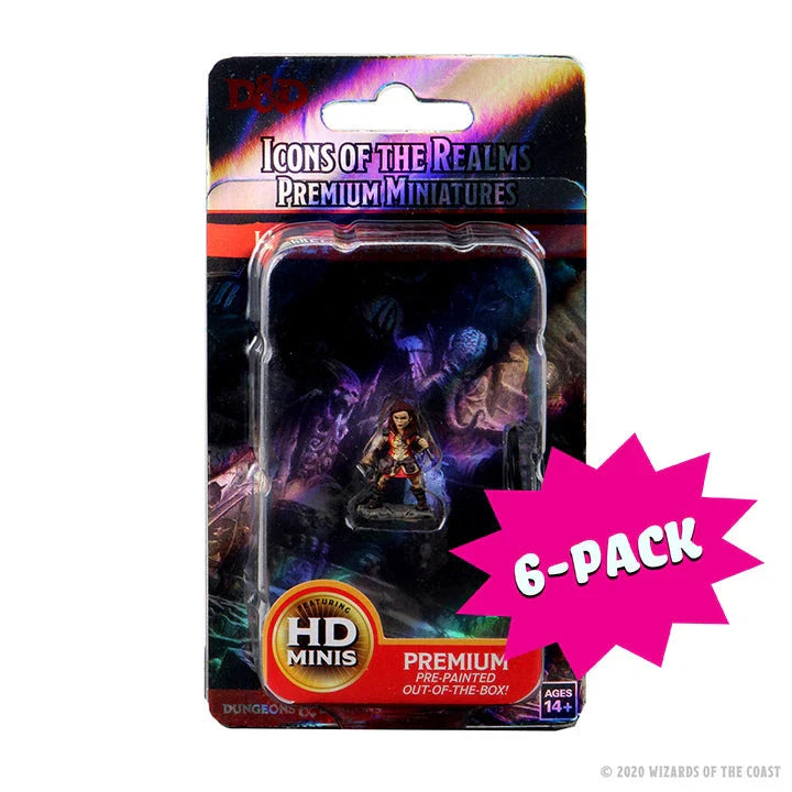 D&D Icons of the Realms: Premium Figures: Halfling Female Rogue (Bundle of 6) (Unpainted)