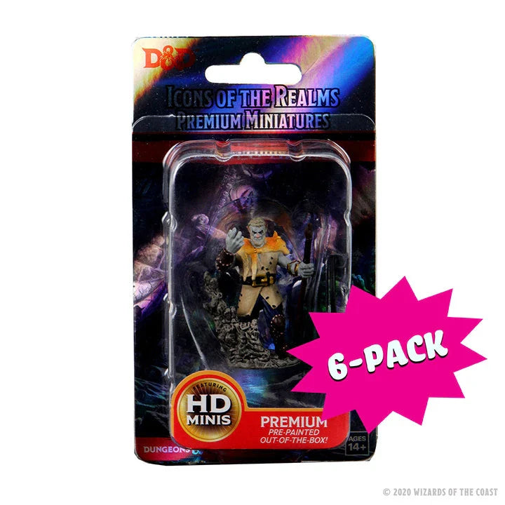 D&D Icons of the Realms: Premium Figures: Male Firbolg Druid (Bundle of 6) (Unpainted)