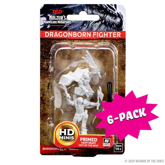 Dragonborn Female Fighter (Bundle of 6) (Unpainted)