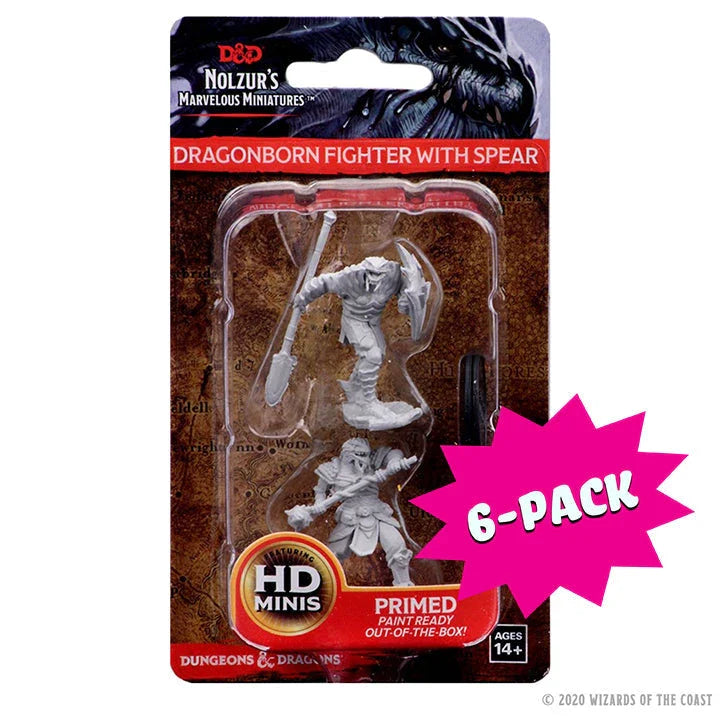 Dragonborn Male Fighter with Spear (Bundle of 6) (New in Box)