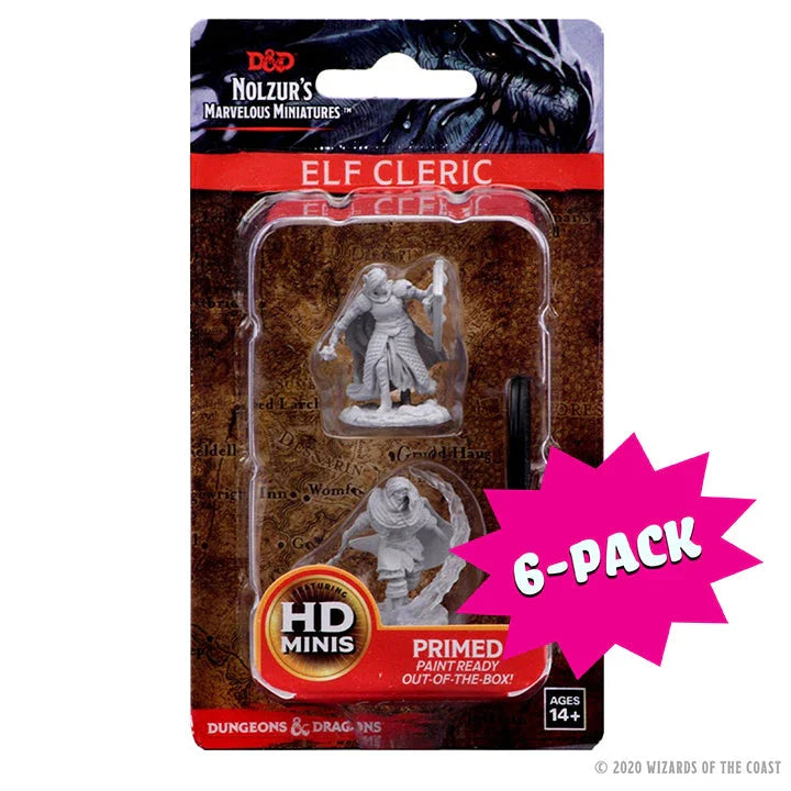 Elf Male Cleric (Bundle of 6) (Custom Painted)