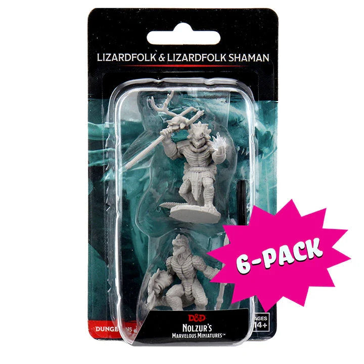 Lizardfolk & Lizardfolk Shaman (Bundle of 6) (Unpainted)