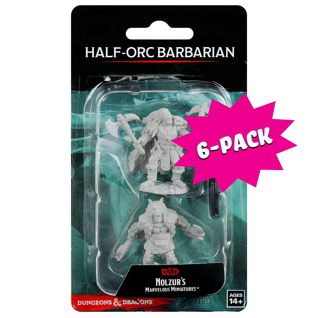 Male Half-Orc Barbarian (Bundle of 6) (Custom Painted)
