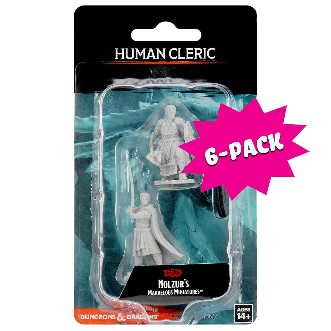 Male Human Cleric (Bundle of 6) (Custom Painted)