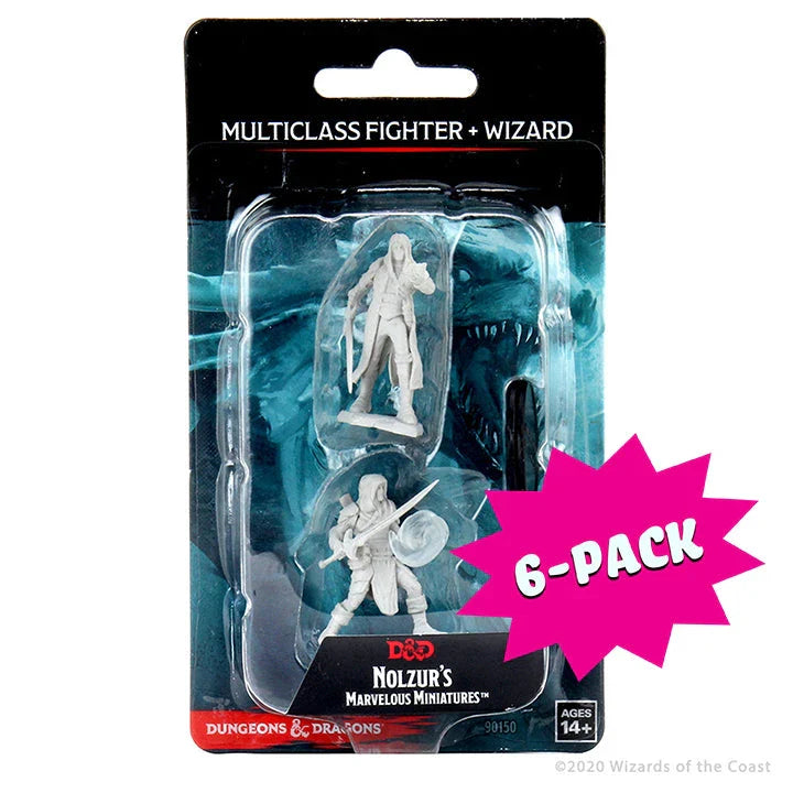 Multiclass Fighter + Wizard Male (Bundle of 6) (Custom Painted)