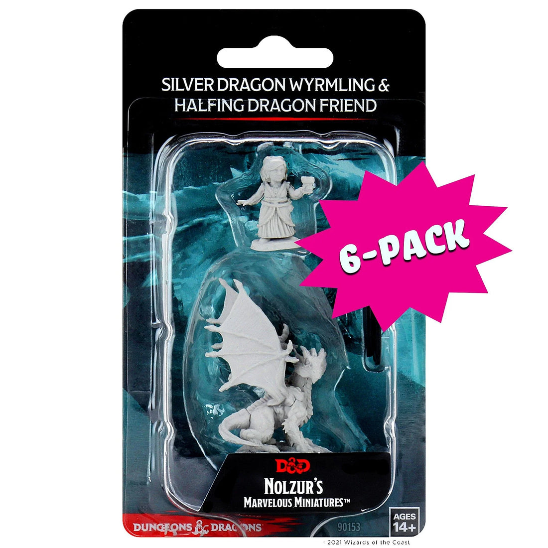 Silver Dragon Wyrmling & Female Halfling (Bundle of 6) (New in Box)