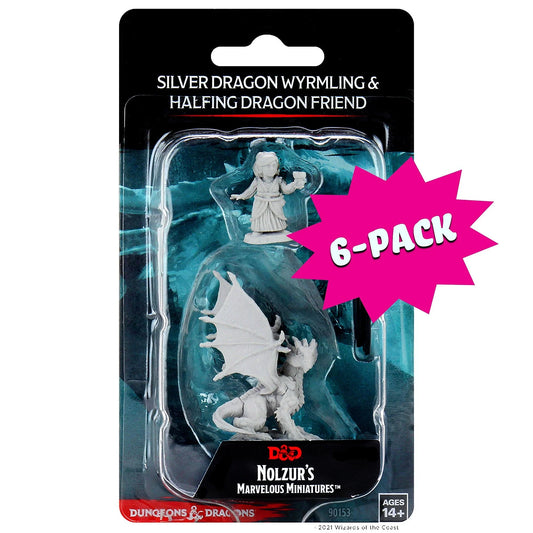 Silver Dragon Wyrmling & Female Halfling (Bundle of 6) (New in Box)