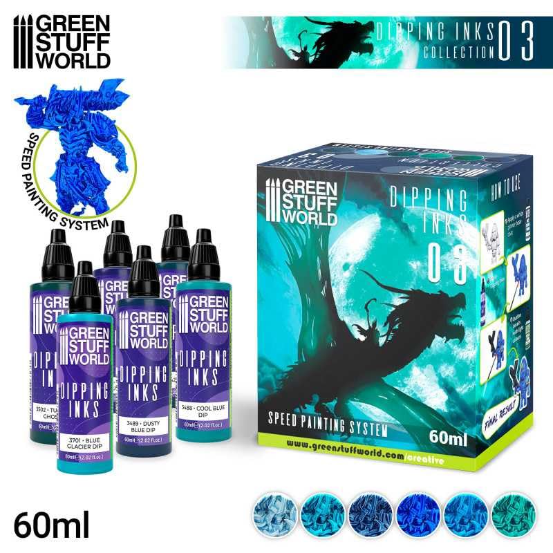 Green Stuff World Paint Set 11695 - Dipping Ink Contrast Paint Collection 03