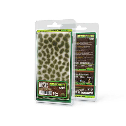 Green Stuff World Static Grass Tufts 6 mm - Dry Green - 10670 - Cobbco