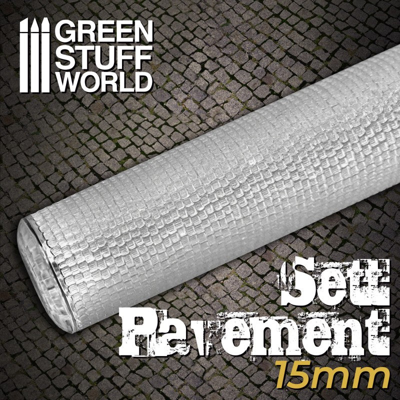 Green Stuff World Rolling Pin Sett Pavement 15mm 2410