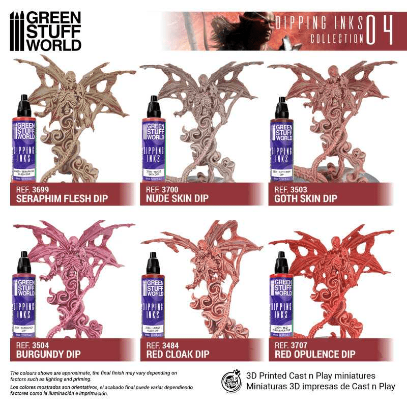 Green Stuff World Paint Set 11696 - Dipping Ink Contrast Paint Collection 04 - Cobbco